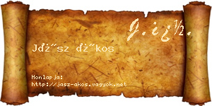 Jász Ákos névjegykártya
